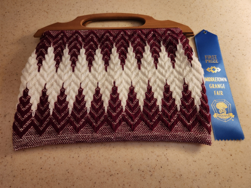 Swedish huck embroidery and a first-place blue ribbon